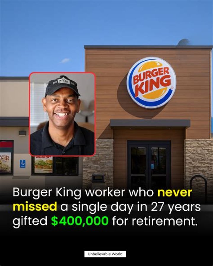 
Burger King Employee Kevin Ford’s Received Goodie Bag On Never Missing Attendance 
